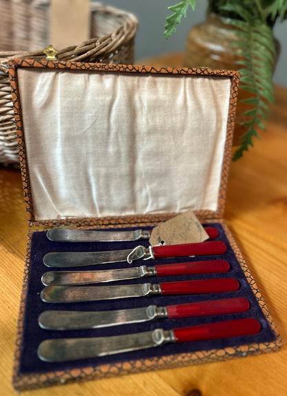 Vintage Butter Knife Set - Boxed