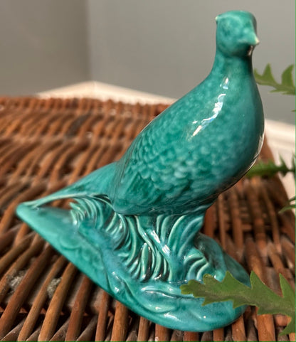 Antique Turquoise Pheasant Ornament