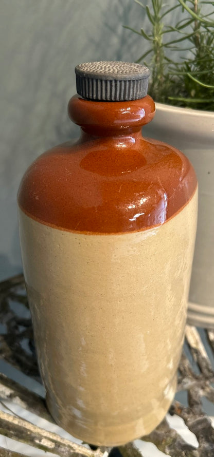 Vintage Stone Ware Chemist Bottle - Antique Vessel