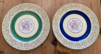Pair of Vintage Floral Johnson Bros - Pareek Plates - wall plates