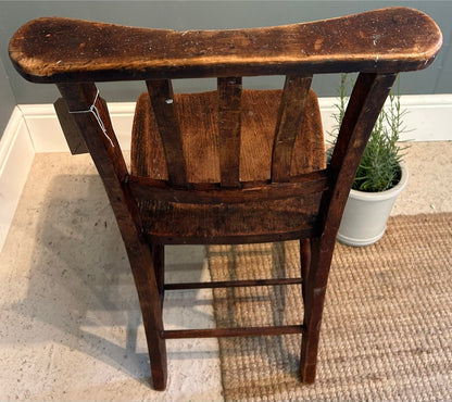 Vintage Chapel Chair - Dark Wood