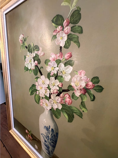 Vintage Apple Blossom Floral Framed Print