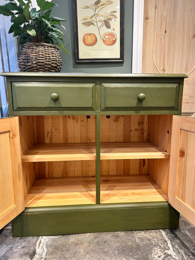 Vintage Painted Pine Cupboard