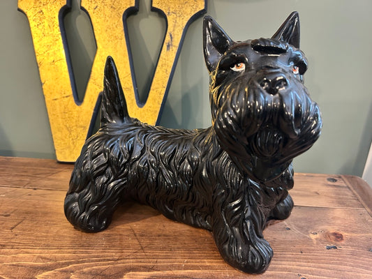 Vintage Ceramic Black Scottie Dog