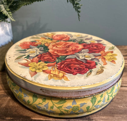Vintage Floral Tin