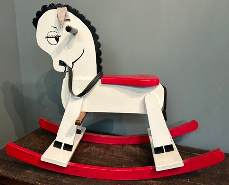 Vintage Retro Wooden Childs Rocking Horse