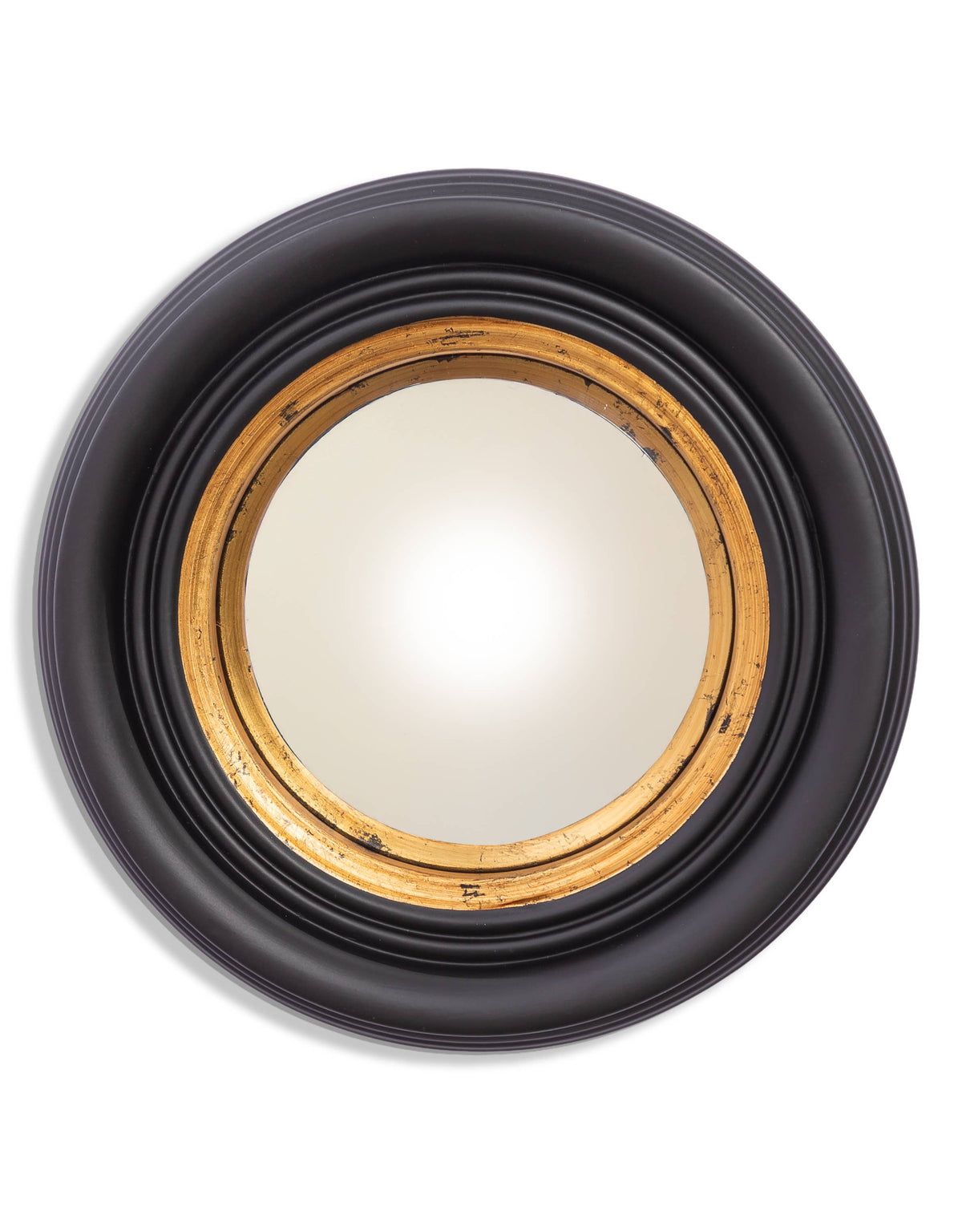 Vintage Port Hole Style Round Black 25cm Convex Wall Mirror