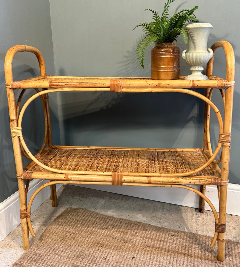 1960's Vintage Bamboo Shelves