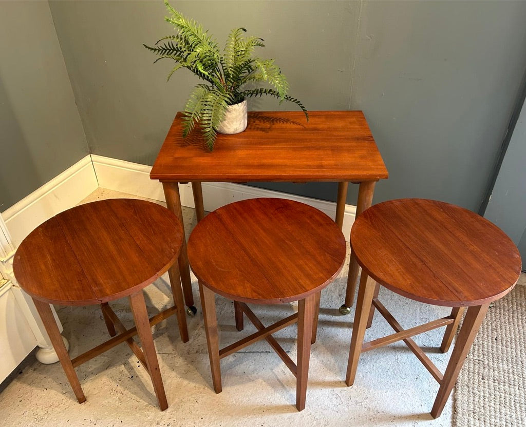 Vintage Retro Mid Century Side Table Set
