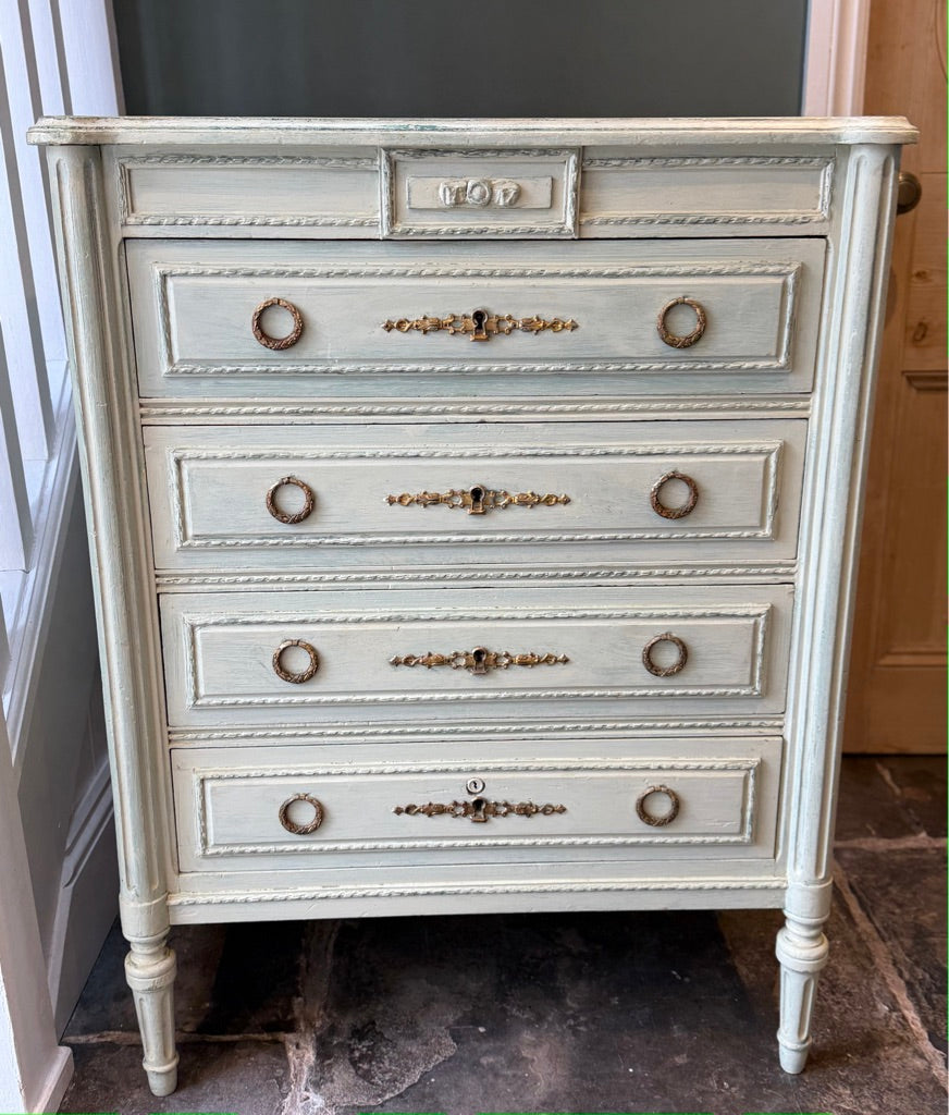 Painted French Vintage Chest of Drawers
