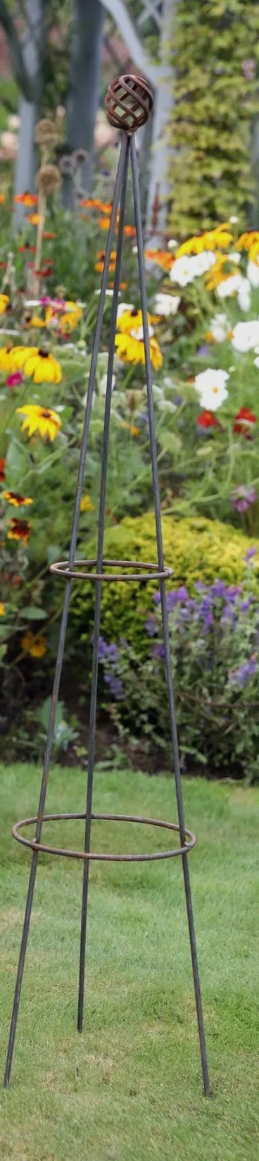 Raw Steel Garden Obelisk - Handmade
