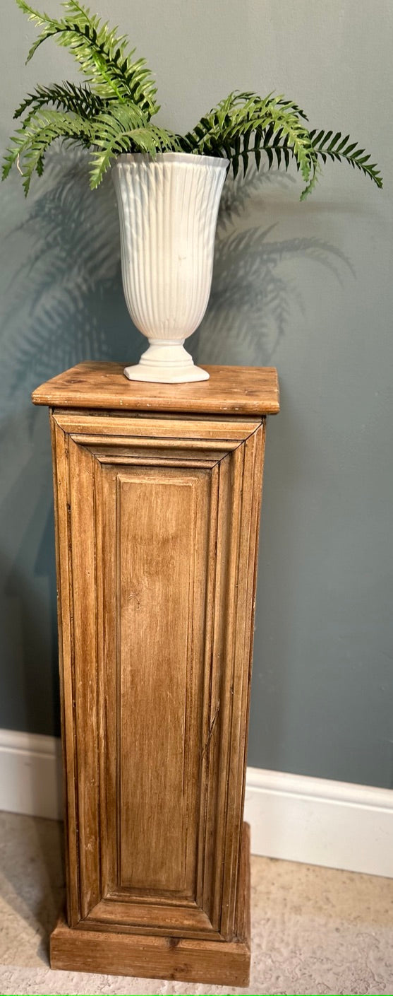 Antique Pine Display Pedestal