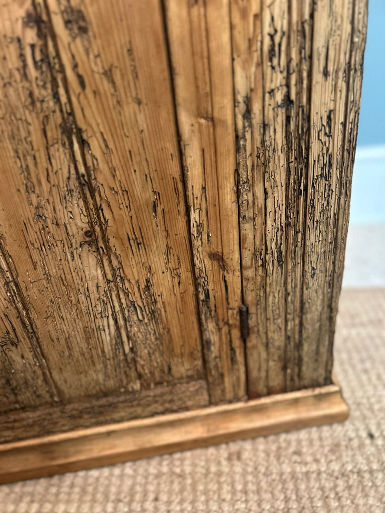 Rustic Antique Pine Cupboard / Sideboard