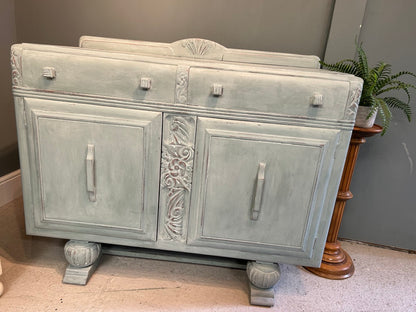 Vintage Shabby Painted Sideboard with White wash finish.