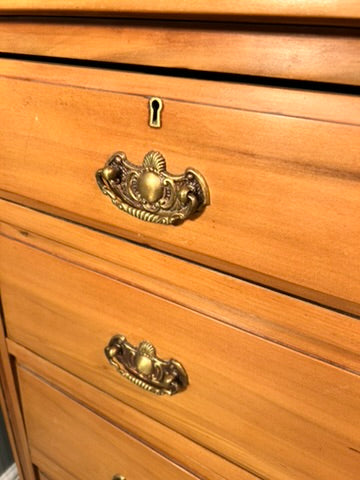 Large Antique Satinwood Chest of Drawers