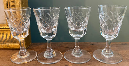 Set of 4 Vintage Sherry / Port Glasses