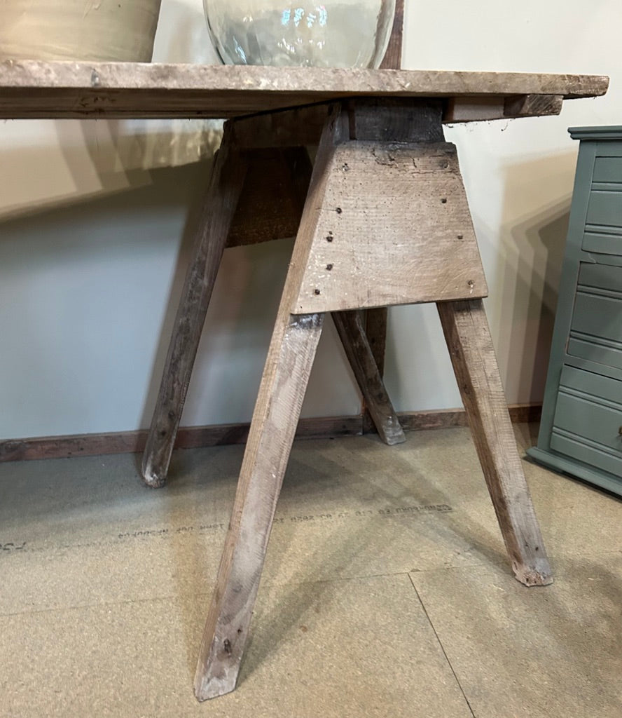 Rustic Reclaimed Trestle Table