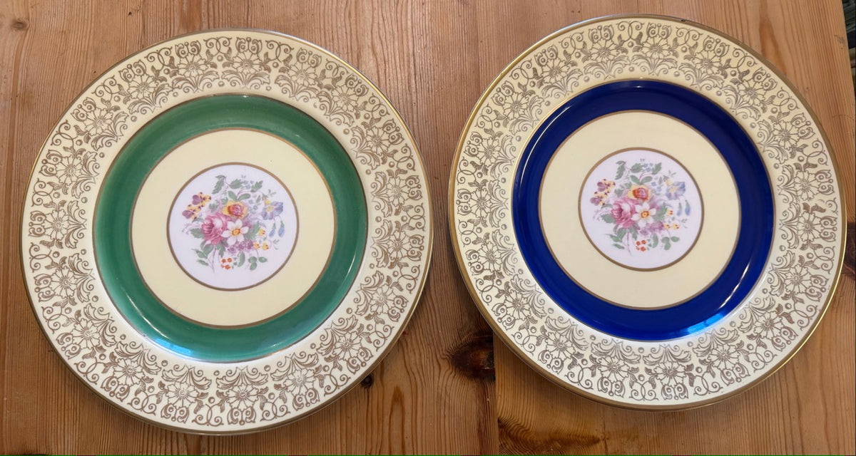 Pair of Vintage Floral Johnson Bros - Pareek Plates - wall plates