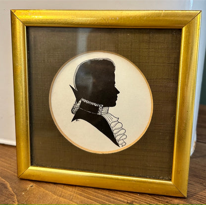 Small Vintage Male Framed Silhouette Portrait