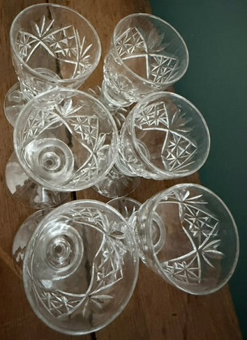 Set of 6 Vintage Sherry / Port Glasses