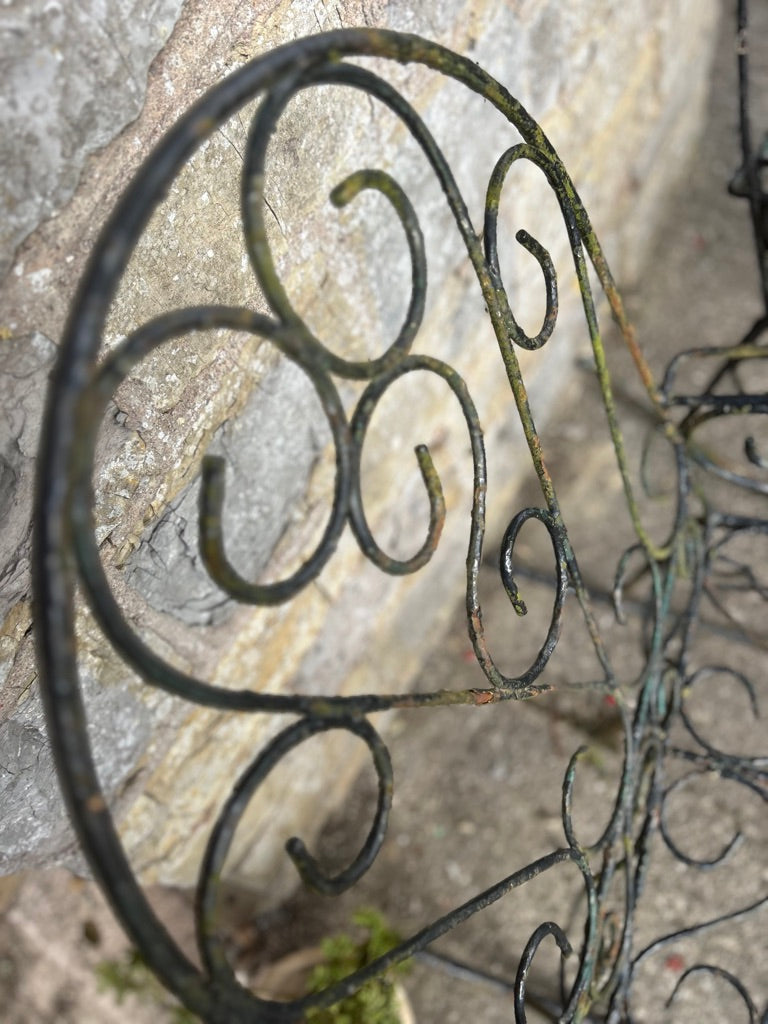 Pair of Antique Wrought Iron Garden Rocking Chairs