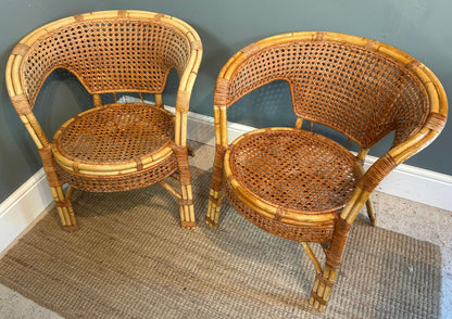 Vintage Pair of Bamboo Chairs
