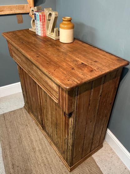 Rustic Antique Pine Cupboard / Sideboard