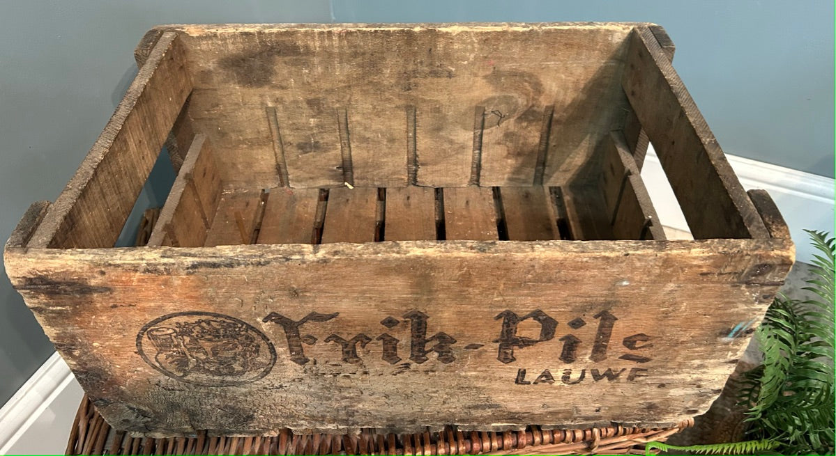 Vintage Wooden Box / Crate - Frik Pils