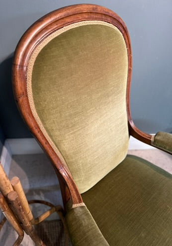 Antique Bedroom Chair - Victorian parlor chair.