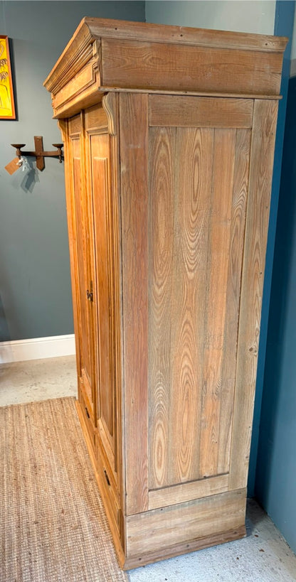 Antique Pine Knock Down Wardrobe Armoire