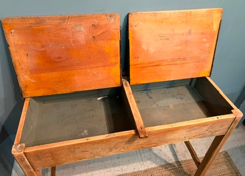 Double Vintage School Desk