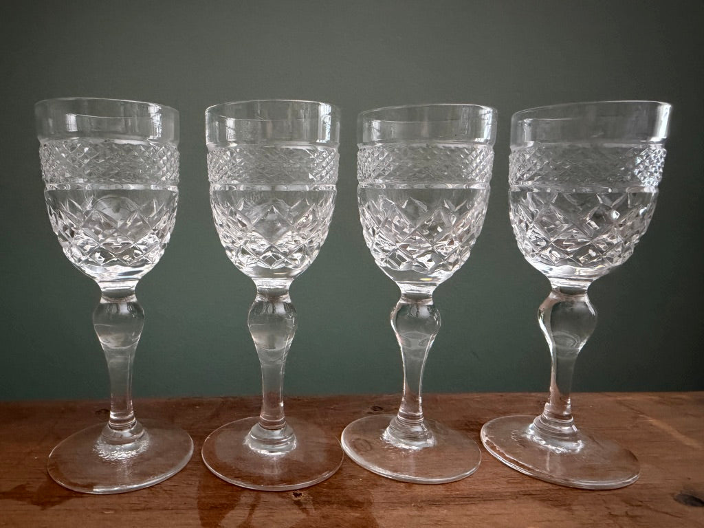 Set of 4 Vintage Sherry / Port Glasses