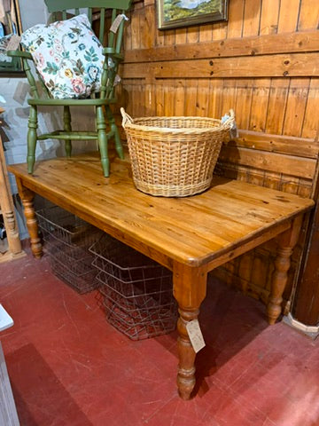Vintage Rustic Pine Farmhouse Table