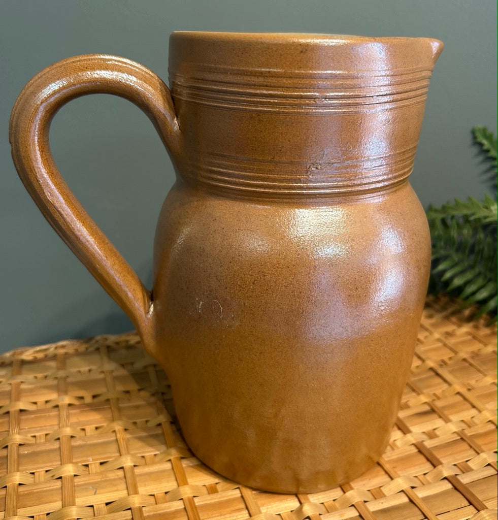 French Vintage Salt glaze Stone ware Water Jug - Antique Vessel
