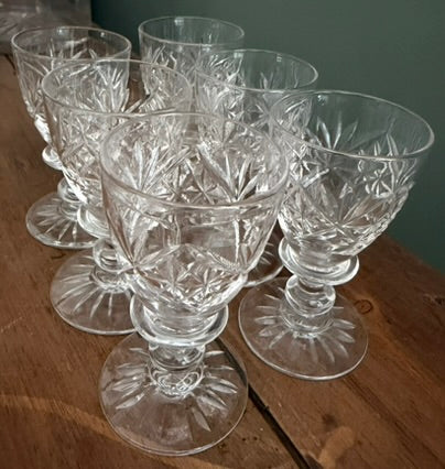 Set of 6 Vintage Sherry / Port Glasses