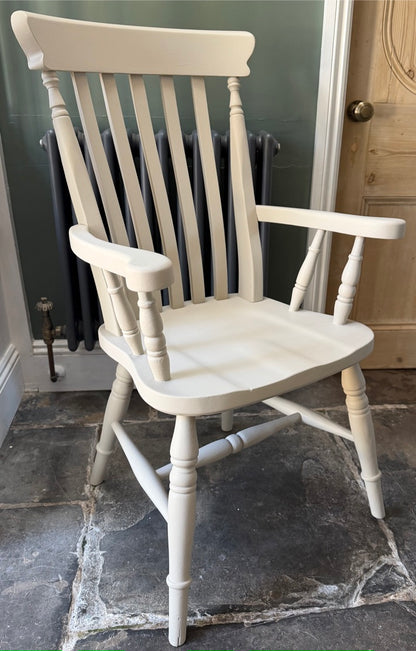 Vintage Large Farmhouse Carver Chair - Painted in Frenchic Fennec