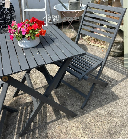 Teak Painted Garden Bistro Set for two.