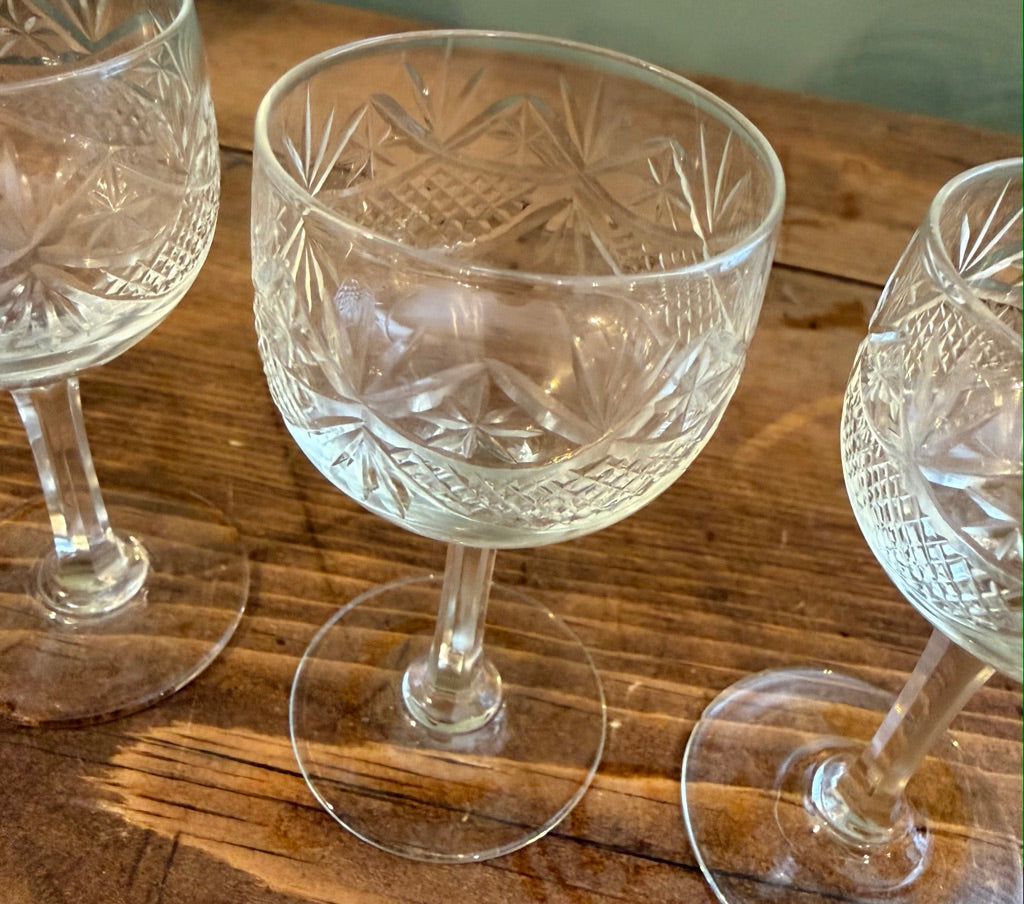 Set of 4 Vintage Sherry / Port Glasses