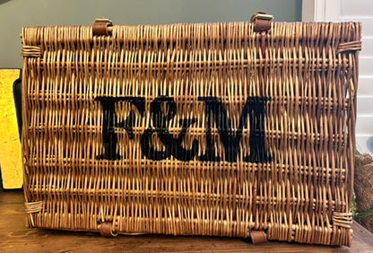 Wicker F & M hamper basket - Great storage