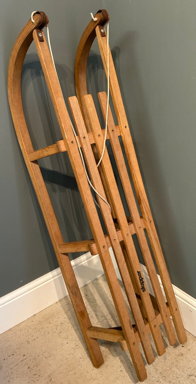 Vintage Skipper Wooden Sledge - Great Christmas Display Prop