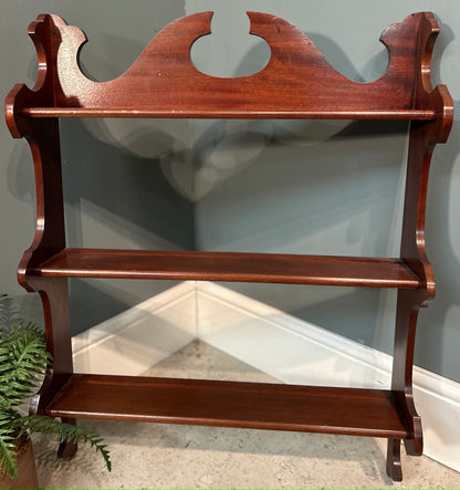 Dark Antique Vintage Wall Plate Shelves