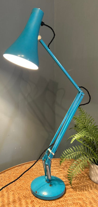 Vintage Turquoise retro Angle poise adjustable table lamp