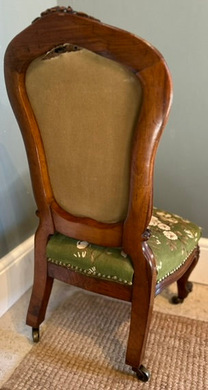 Antique Bedroom Nursing Floral Chair