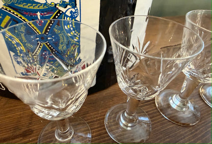 Set of 4 Vintage Sherry Glasses