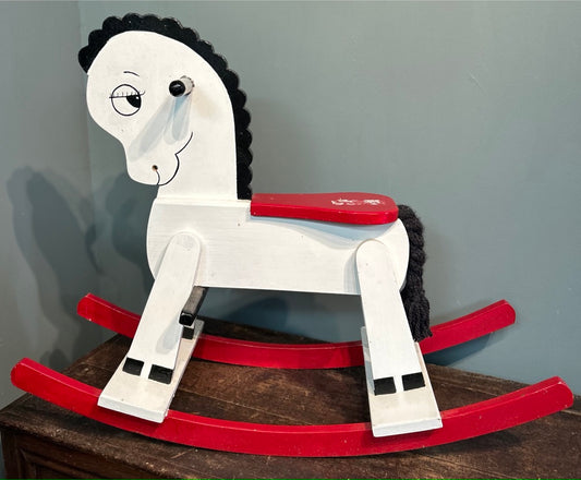 Vintage Retro Wooden Childs Rocking Horse