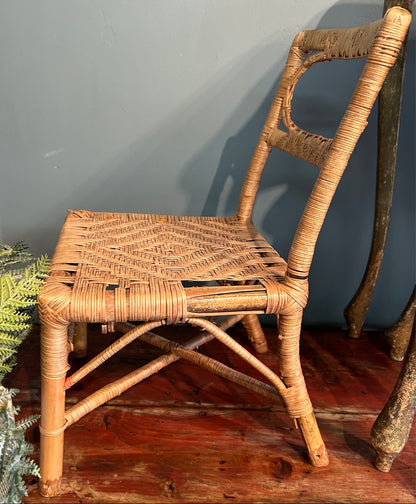 Vintage Wicker Small Display Chair