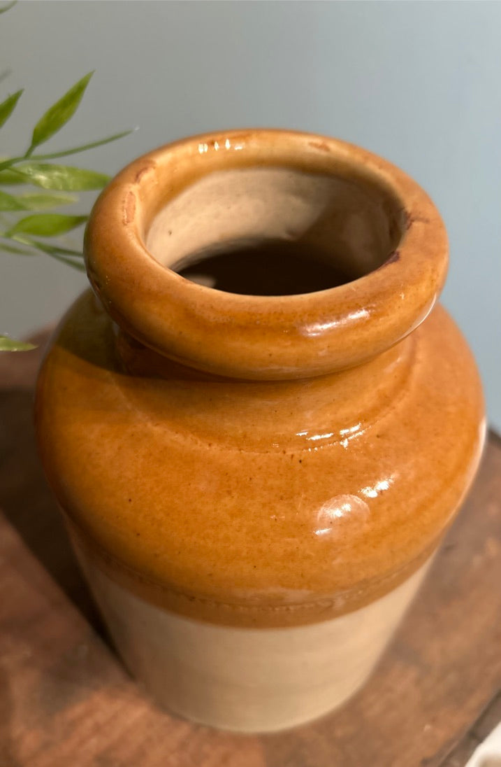Vintage Earthenware Jar - Antique Vessel Vase