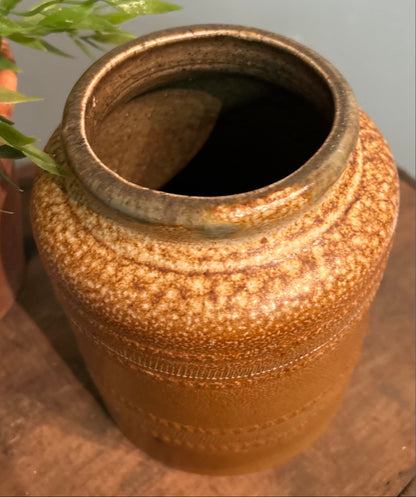 Vintage French Salt glaze Jar - Antique Vessel