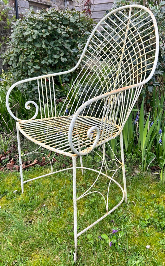 Pretty Vintage Wire Work Garden Chair