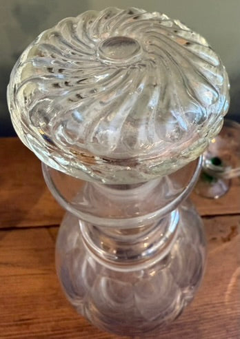 Vintage Cut Glass Decanter with Stopper *E